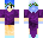 blue haired flower princess