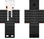 chibi black and white girl