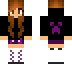 purple version of cute creeper girl
