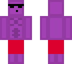 purpleslime in a bathing suit