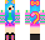 rainbow cat girl