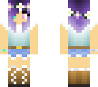 short purple hair girl