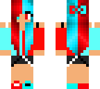 blue vs red mix girl