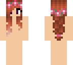 brown-red braided flower-crown hair base