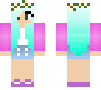 cute blue-haired girl