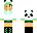 dip-dyed mint panda bear