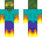 flaming zombie