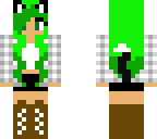 michi with green hair