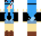 girl with blue shorts and a black sweater