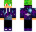 green hair space boy