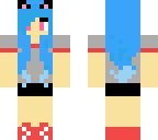 neko girl with shirt and shorts