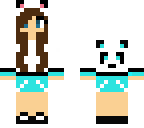 girl panda blue