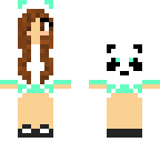 mint green panda hoodie