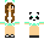 mint green panda hoodie