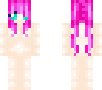 pink pigtails hair base with skin