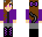 purple brunette cat girl
