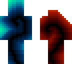 red and blue