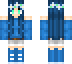 blue flower girl