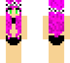pink hair bikini