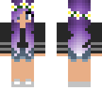 purple hair summer girl