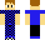 blue black shirt pants