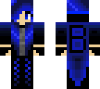 blue neon girl