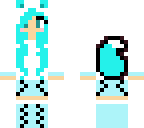 cute cyan fox girl