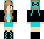 girl with blue