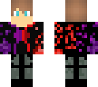 purple and red fire
