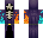 skeleton of fire and water