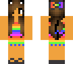 minecraft rainbow dress
