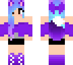 purple kitten girl
