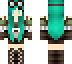 aqua haired steampunk girl