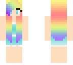 blue dress rainbow girl