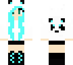 blue panda girl
