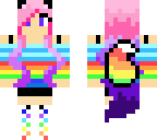 cute rainbow kitty girl