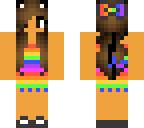 minecraft rainbow dress