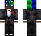 blue and green hair tuxedo dude