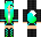 blue and green neon fox