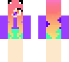 pink ombre baby binky cat green diaper