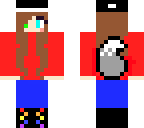 tomboy wolf girl with green and blue eyes