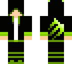 cool green guy with hood on
