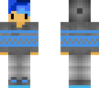 emo boy all blue