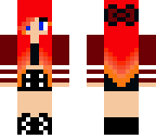 flame girl with a hair bow