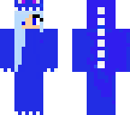 little carly at night with blue hair