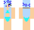 little carly in a bakini wityh blue hair