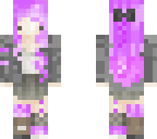 magenta purple black chibi