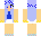 little carly chilling with blue hair