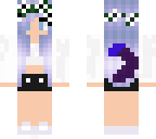 purple and blue haired cat girl
