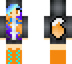 blue and orange hair girl